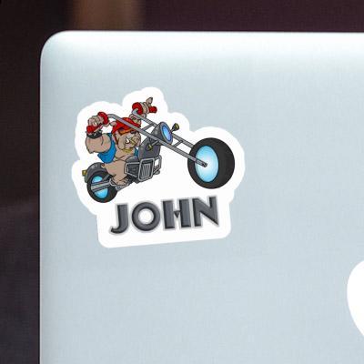 Biker Sticker John Laptop Biker Sticker John Laptop Image