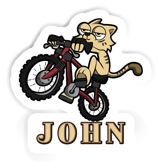 Autocollant Chat à vélo John Autocollant Chat à vélo John Image