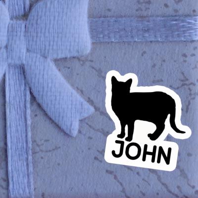 Aufkleber Katze John Notebook Image