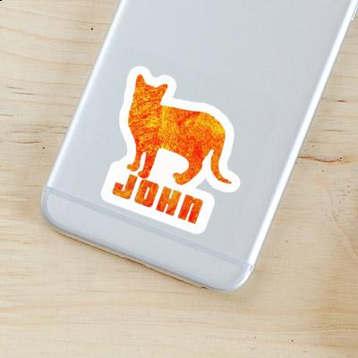John Autocollant Chat Notebook John Autocollant Chat Gift package Image
