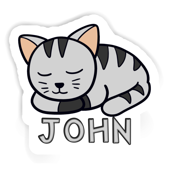 Chat Autocollant John Gift package Image