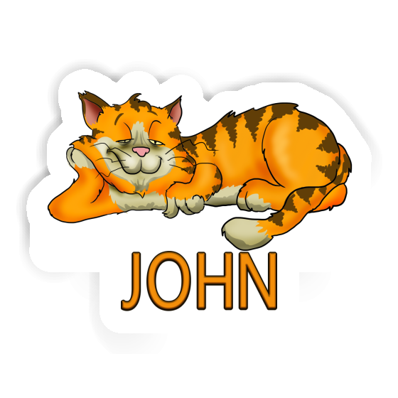 John Autocollant Chat Notebook John Autocollant Chat Notebook Image