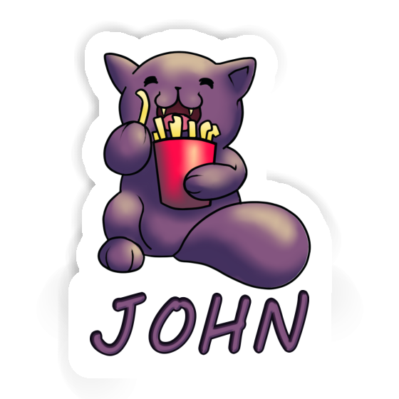 John Autocollant Chat-frites Laptop John Autocollant Chat-frites Laptop Image