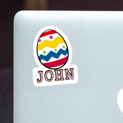 Autocollant Oeuf de Pâques John Laptop Autocollant Oeuf de Pâques John Laptop Image