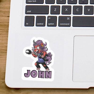 Aufkleber Rockendes Einhorn John Notebook Aufkleber Rockendes Einhorn John Notebook Image