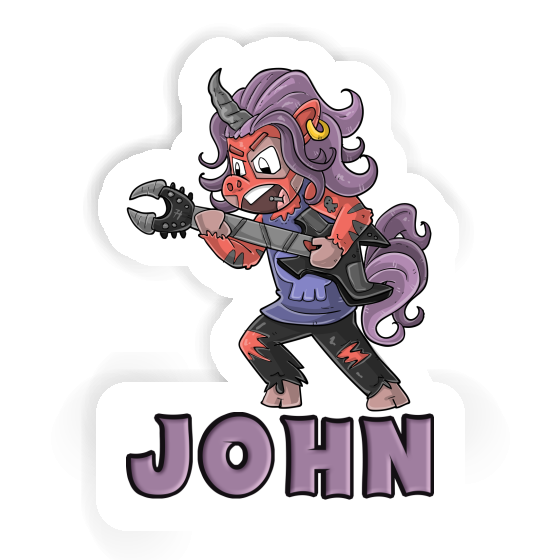 Aufkleber Rockendes Einhorn John Notebook Aufkleber Rockendes Einhorn John Gift package Image