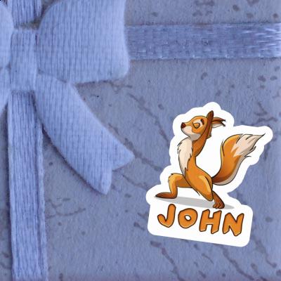 Yoga-Eichhörnchen Aufkleber John Yoga-Eichhörnchen Aufkleber John Image