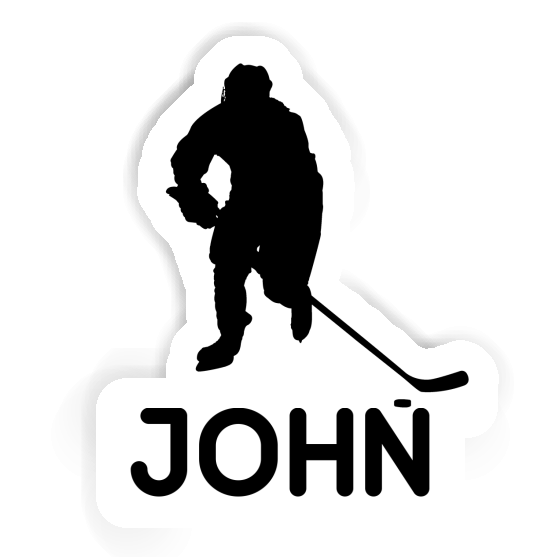 Aufkleber Eishockeyspieler John Notebook Image