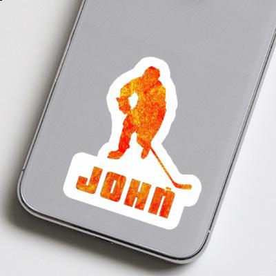Eishockeyspieler Aufkleber John Notebook Image