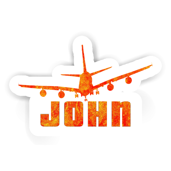 Autocollant Avion John Laptop Image