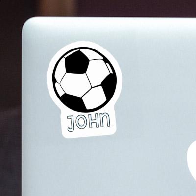John Autocollant Ballon de foot Notebook Image