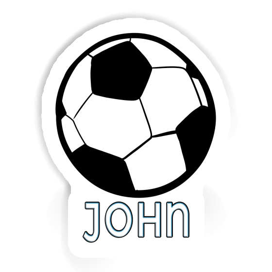 John Autocollant Ballon de foot Laptop Image