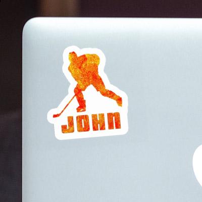 Sticker Eishockeyspieler John Laptop Sticker Eishockeyspieler John Laptop Image