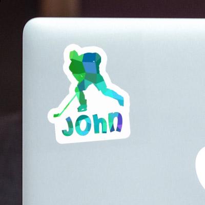 Sticker Eishockeyspieler John Notebook Sticker Eishockeyspieler John Gift package Image