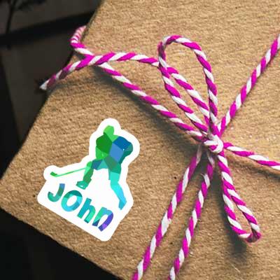John Autocollant Joueur de hockey Image