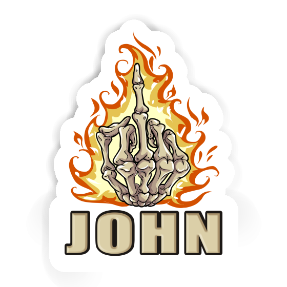 John Autocollant Doigt du milieu Notebook John Autocollant Doigt du milieu Gift package Image