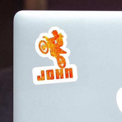 Autocollant Motocrossiste John Laptop Autocollant Motocrossiste John Laptop Image