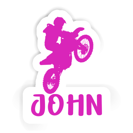 John Autocollant Motocrossiste John Autocollant Motocrossiste Image