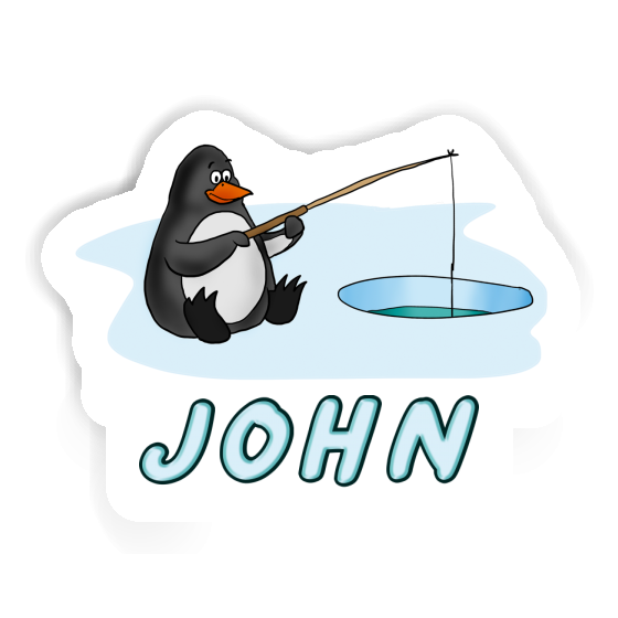 Pêcheur Autocollant John Image