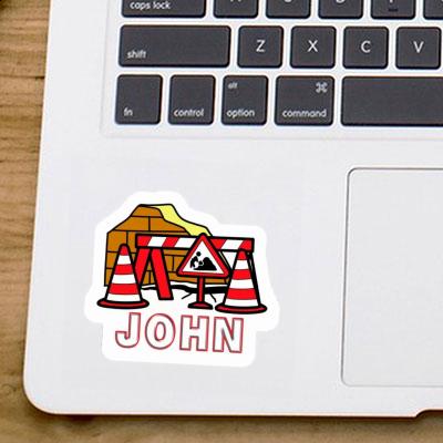 Sticker John Straßenbaustelle Laptop Image