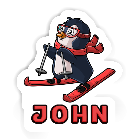 John Aufkleber Skifahrerin Image