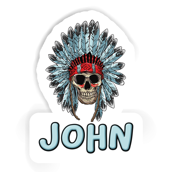 Autocollant Tête de mort indien John Notebook Autocollant Tête de mort indien John Gift package Image