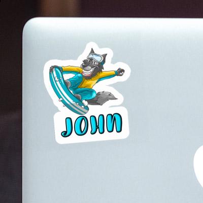 John Sticker Snowboarder Notebook Image