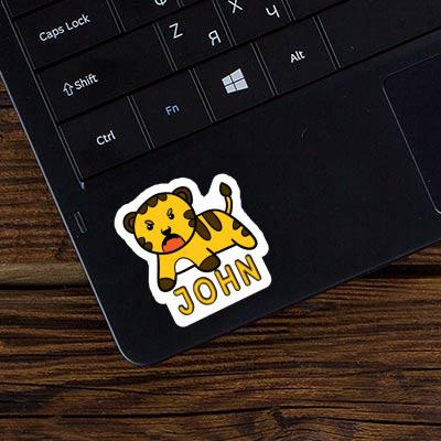 Autocollant Bébé tigre John Notebook Image
