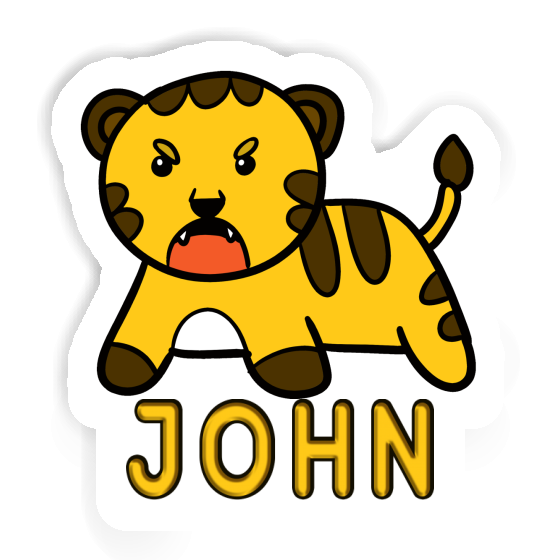 Autocollant Bébé tigre John Gift package Image