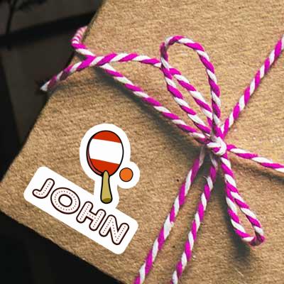 Autocollant John Raquette de ping-pong Notebook Image