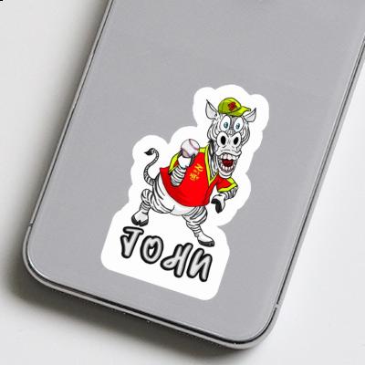 Sticker Baseballer John Notebook Image