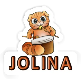 Aufkleber Trommler-Katze Jolina Image