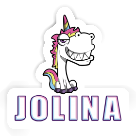Aufkleber Jolina Grinse-Einhorn Image