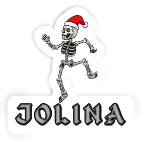 Aufkleber Weihnachts-Skelett Jolina Image
