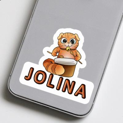 Aufkleber Trommler-Katze Jolina Laptop Aufkleber Trommler-Katze Jolina Laptop Image