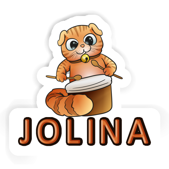 Aufkleber Trommler-Katze Jolina Notebook Aufkleber Trommler-Katze Jolina Gift package Image