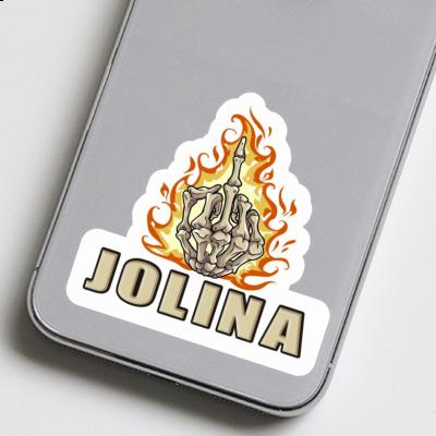 Jolina Autocollant Doigt du milieu Notebook Jolina Autocollant Doigt du milieu Notebook Image