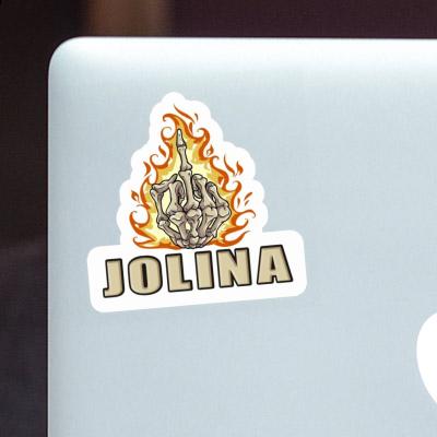 Jolina Autocollant Doigt du milieu Notebook Jolina Autocollant Doigt du milieu Gift package Image