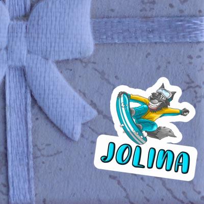 Jolina Sticker Snowboarder Notebook Jolina Sticker Snowboarder Gift package Image