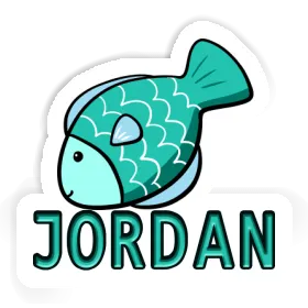 Poisson Autocollant Jordan Image