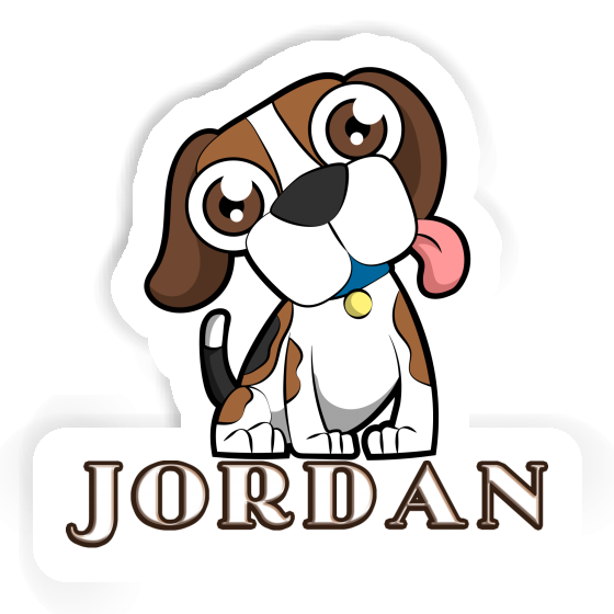 Autocollant Beagle-Hund Jordan Gift package Image