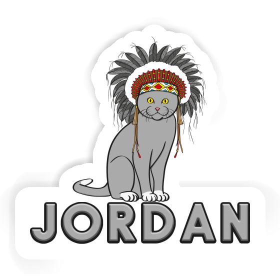 Sticker Jordan Indianer-Katze Notebook Sticker Jordan Indianer-Katze Notebook Image