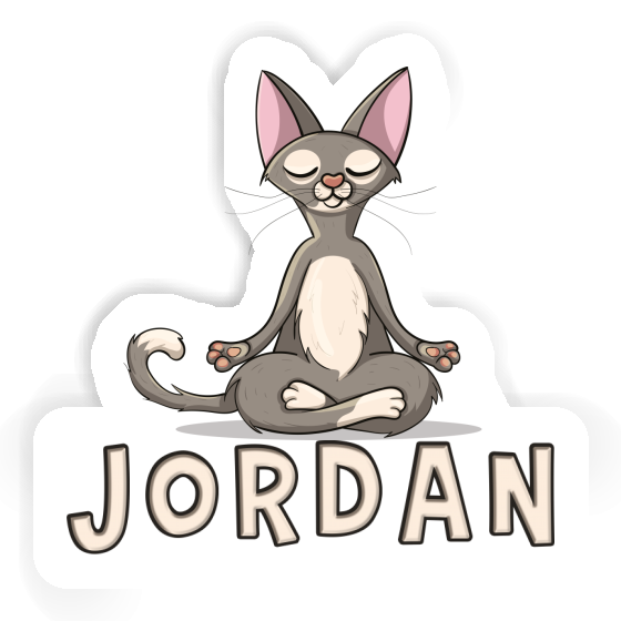 Autocollant Chat de yoga Jordan Notebook Autocollant Chat de yoga Jordan Notebook Image