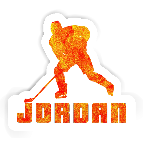 Hockey Player Sticker Jordan Laptop Image