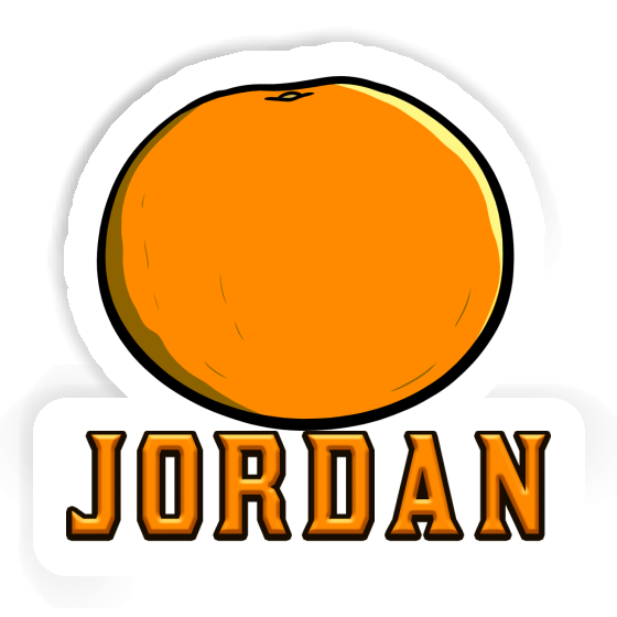 Sticker Orange Jordan Notebook Sticker Orange Jordan Gift package Image