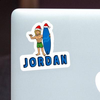 Aufkleber Weihnachtssurfer Jordan Aufkleber Weihnachtssurfer Jordan Image
