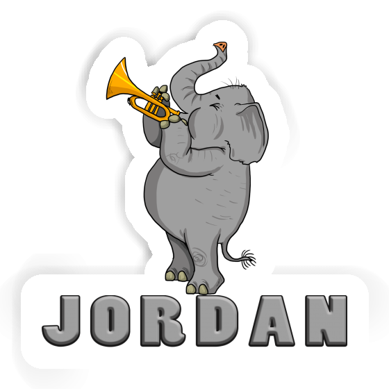 Sticker Trumpet Elephant Jordan Notebook Sticker Trumpet Elephant Jordan Gift package Image