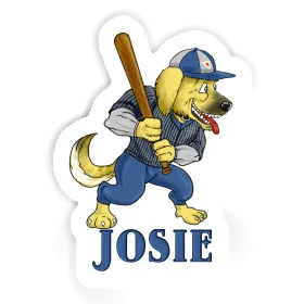 Baseball Dog Sticker Josie Image