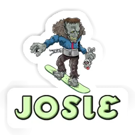 Snowboarder Sticker Josie Image