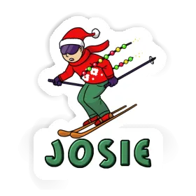 Josie Sticker Christmas Skier Image